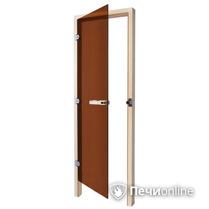 Дверь для бани Sawo Дверь 730 - 3SGD бронза левая без порога кедр 690mm х 1850mm в Москве