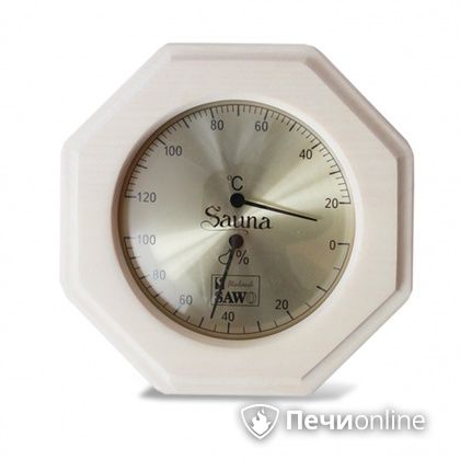 Термогигрометр Sawo 241-THA 8-угольный осина в Москве