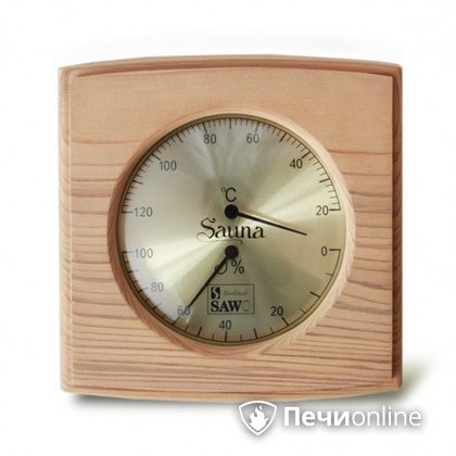 Термогигрометр Sawo 285-THD Прямоугольный с изгибом со стеклом кедр в Москве